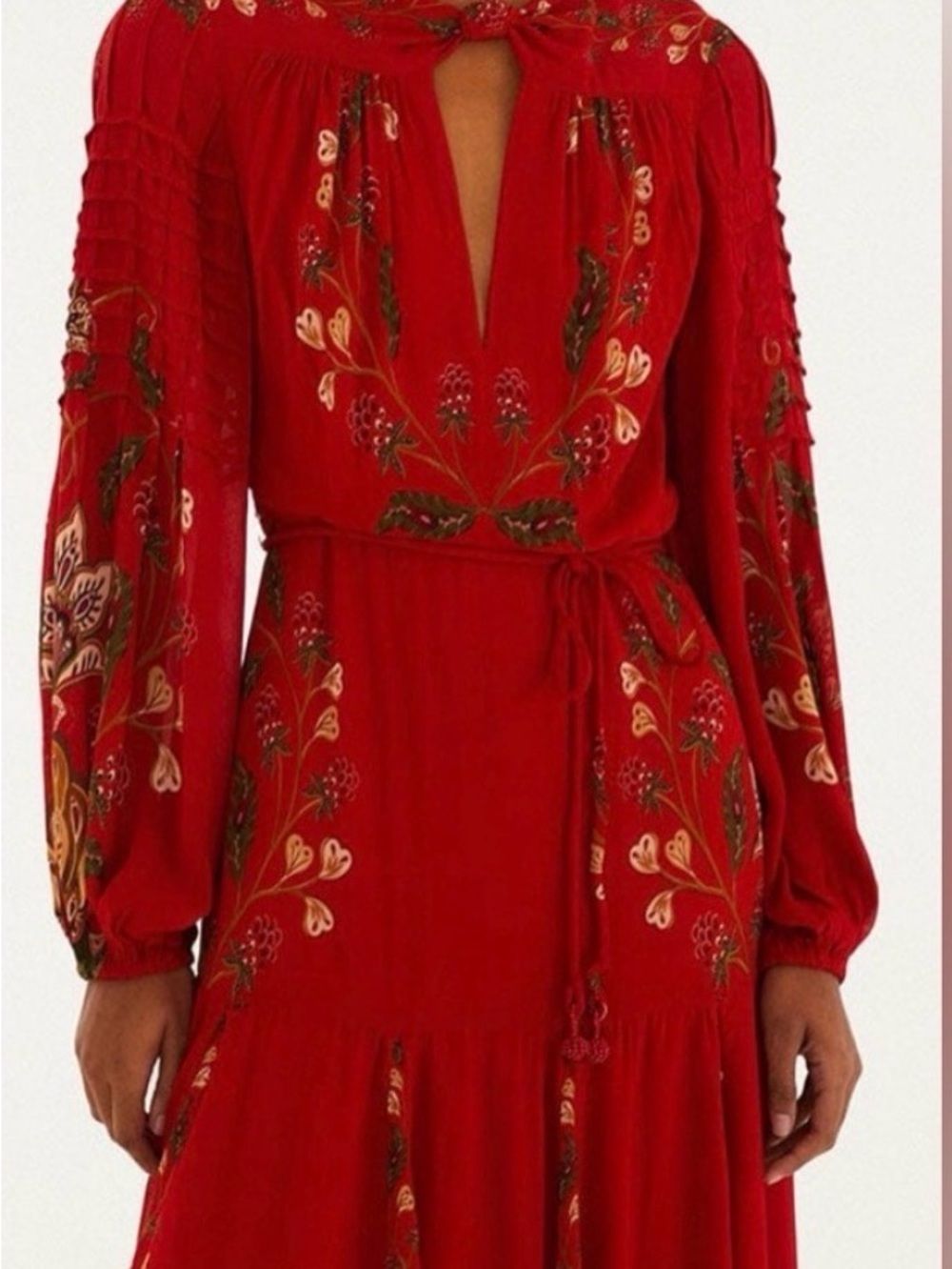 FARM Rio Red Floral-Embroidered Maxi Dress - Picture 2 of 8
